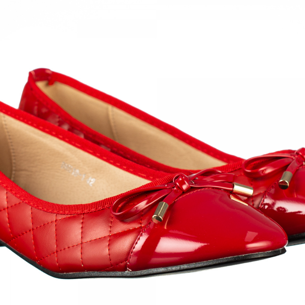 Pantofi dama cu toc rosii din piele ecologica Grece, 3 - Kalapod.net